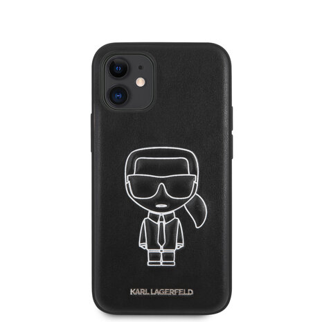 Karl Lagerfeld Karl Lagerfeld Apple iPhone 12 Mini Wit Backcover hoesje - Embossed Karl Lagerfeld Karl Lagerfeld Apple iPhone 12 Mini Wit Backcover hoesje - Embossed