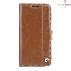 Pierre Cardin Samsung Galaxy S20 Plus braun Book-Case hul - Echtleder