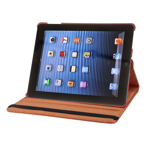 Apple iPad 2-3-4 Book case Oranje Book Case Tablethoes - 360 graden draaibaar Apple iPad 2-3-4 Book case Oranje Book Case Tablethoes - 360 graden draaibaar