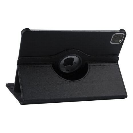 Apple iPad Pro 11 inch 2020 zwart Book Case Tablethoes - 360 graden draaibaar Apple iPad Pro 11 inch 2020 zwart Book Case Tablethoes - 360 graden draaibaar