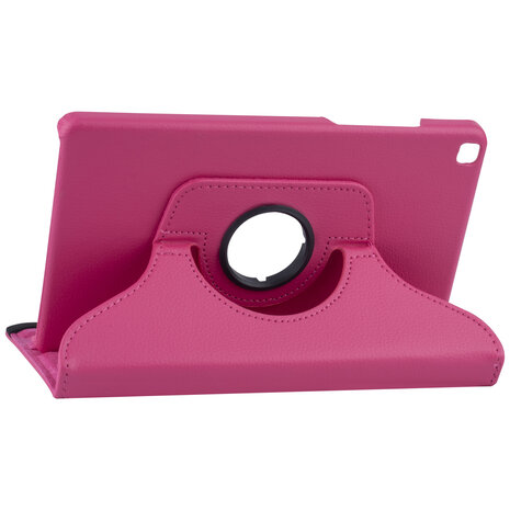 Samsung Tab A 8.0 2019 Felroze Book Case Tablethoes - 360 graden draaibaar Samsung Tab A 8.0 2019 Felroze Book Case Tablethoes - 360 graden draaibaar