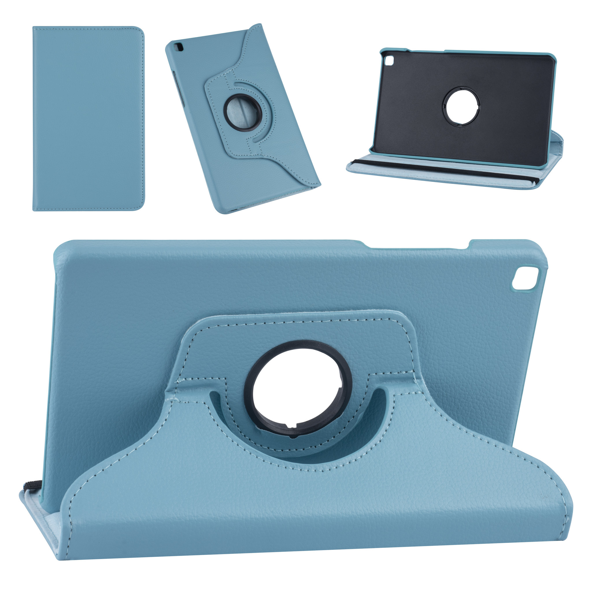 Samsung Tab A 8.0 2019 Lichtblauw Book Case Tablethoes - 360 graden draaibaar, foto 5 van 6