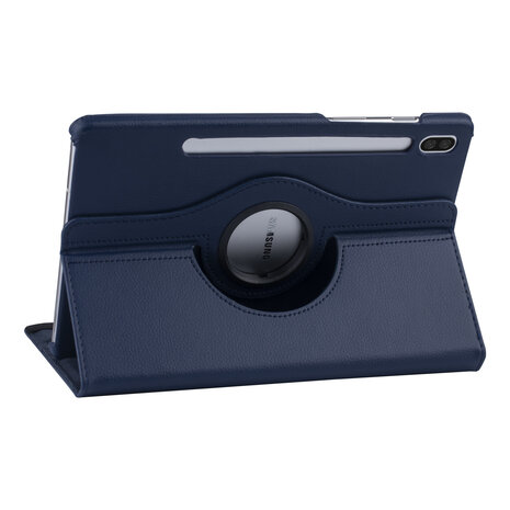 Samsung Tab S6 Bleu foncé Tablet Housse - 360 degrés rotatif Samsung Tab S6 Bleu foncé Tablet Housse - 360 degrés rotatif