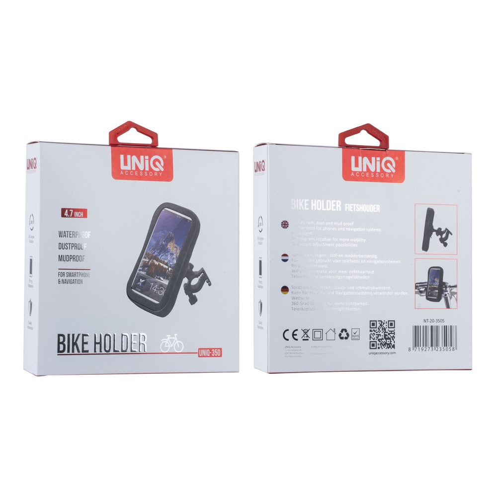 UNIQ Accessory Porte-vélo de l'accessoire UNIQ 4,7 pouces - Résistant à l'eau UNIQ Accessory Porte-vélo de l'accessoire UNIQ 4,7 pouces - Résistant à l'eau