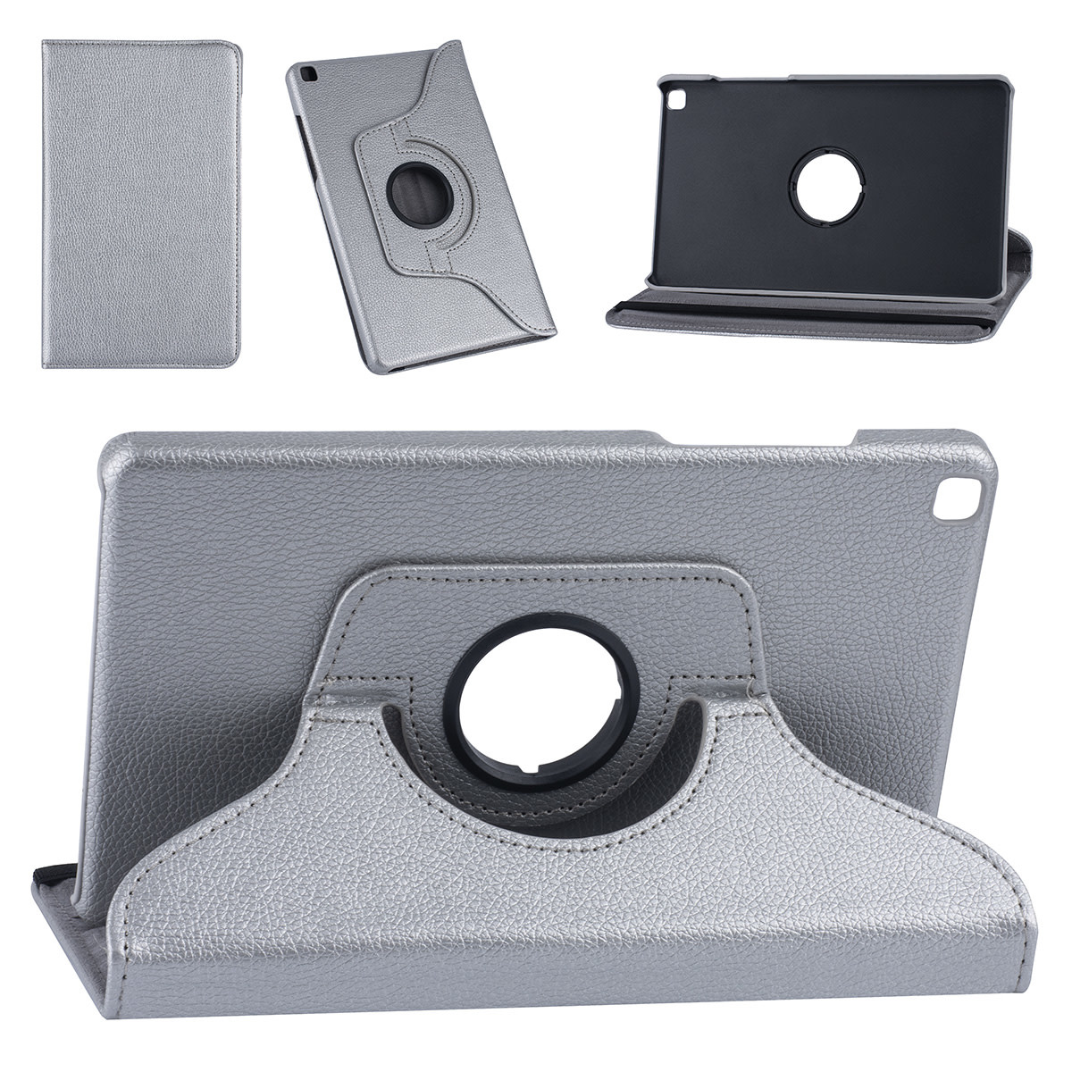Samsung Tab A 8.0 2019 Zilver Book Case Tablethoes - 360 graden draaibaar, foto 5 van 6