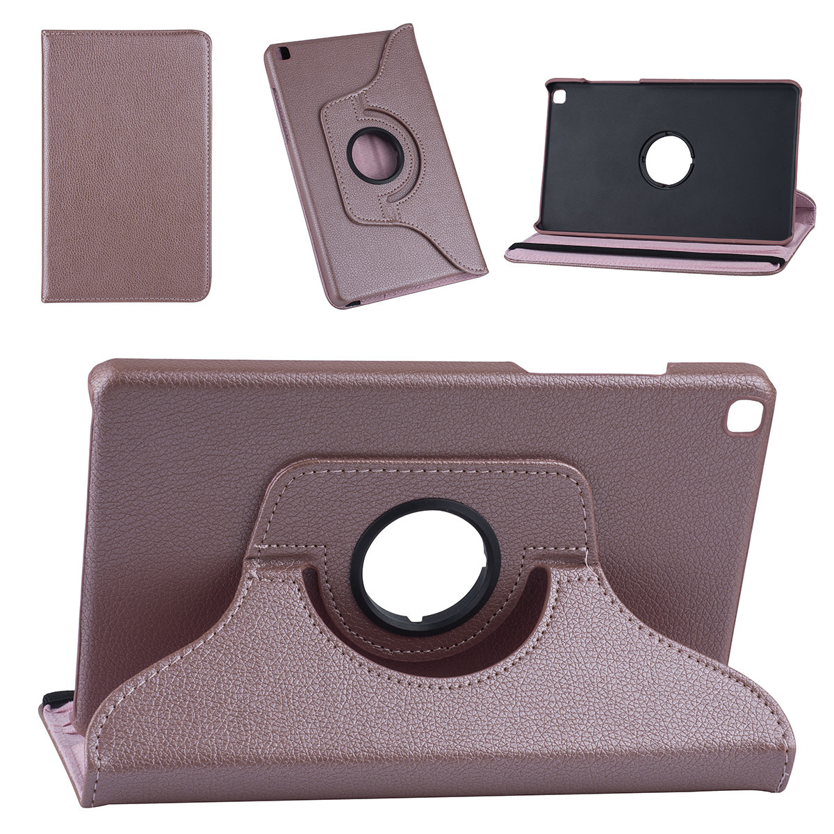 Samsung Tab A 8.0 2019 Rose Gold Book Case Tablethoes - 360 graden draaibaar, foto 5 van 6