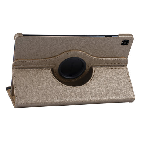 Samsung Tab S6 Lite Goud Book Case Tablethoes - 360 graden draaibaar Samsung Tab S6 Lite Goud Book Case Tablethoes - 360 graden draaibaar