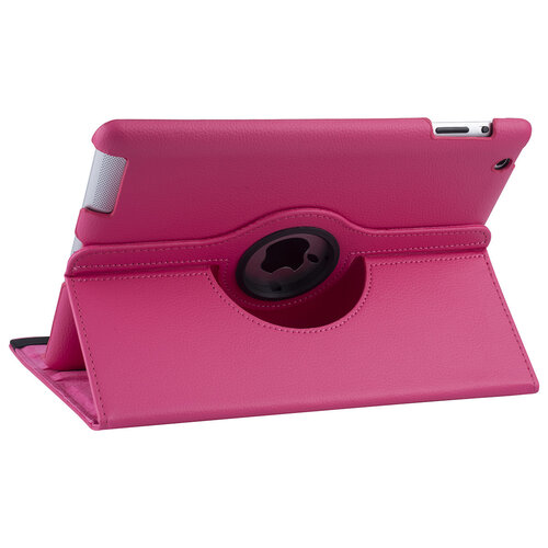 Apple iPad 2-3-4 Book case Felroze Book Case Tablethoes - 360 graden draaibaar