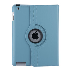 Apple iPad 2-3-4 Light Blue Book Case Tablet - 360 degrees rotatable