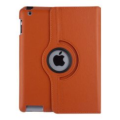 Apple iPad 2-3-4 Book case Oranje Book Case Tablethoes - 360 graden draaibaar