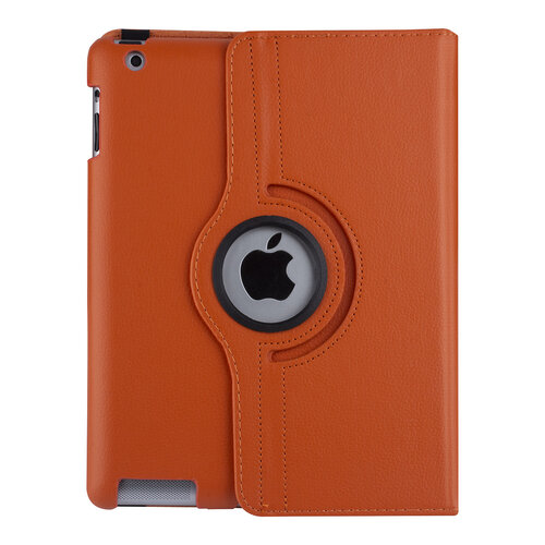 Apple iPad 2-3-4 Book case Oranje Book Case Tablethoes - 360 graden draaibaar