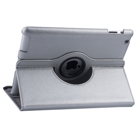 Apple iPad 2-3-4 argent Tablet Housse - 360 degrés rotatif Apple iPad 2-3-4 argent Tablet Housse - 360 degrés rotatif
