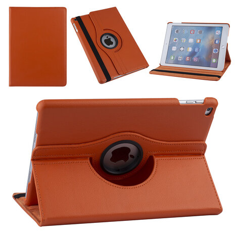 Apple iPad 9.7 inch 2018 Orange Book Case Tablet - 360 degrees rotatable Apple iPad 9.7 inch 2018 Orange Book Case Tablet - 360 degrees rotatable