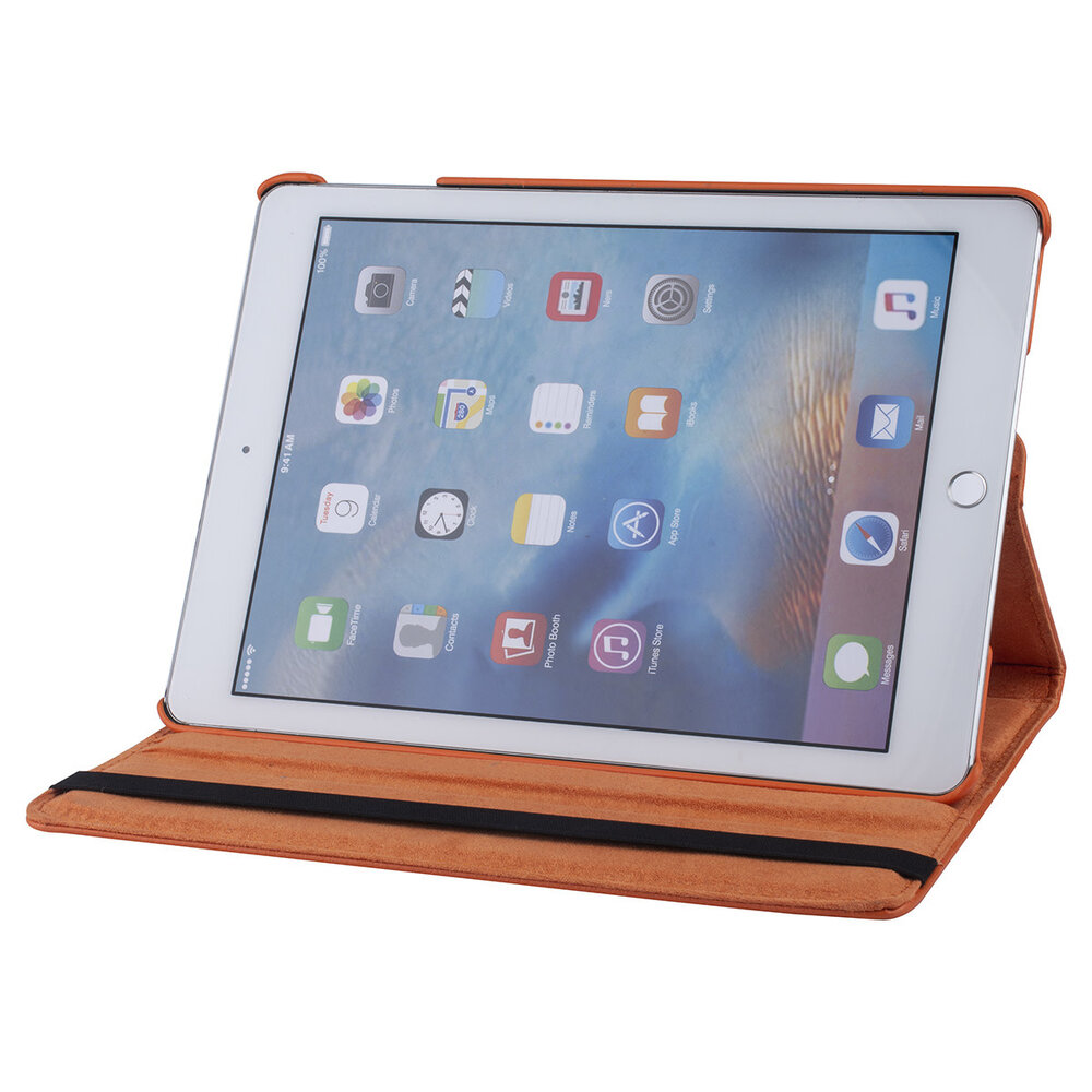 Apple iPad 9.7 inch 2018 Orange Book Case Tablet - 360 degrees rotatable Apple iPad 9.7 inch 2018 Orange Book Case Tablet - 360 degrees rotatable