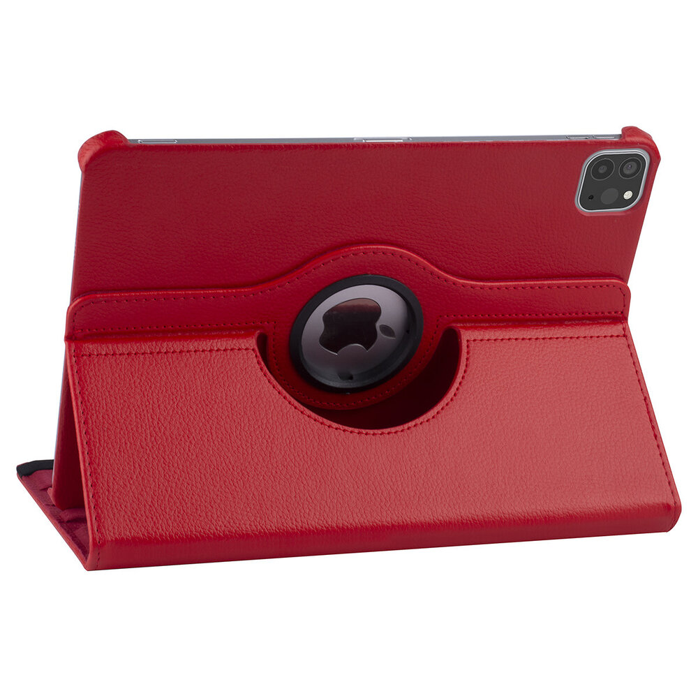 Apple iPad Pro 11 inch 2020 Rood Book Case Tablethoes - 360 graden draaibaar Apple iPad Pro 11 inch 2020 Rood Book Case Tablethoes - 360 graden draaibaar