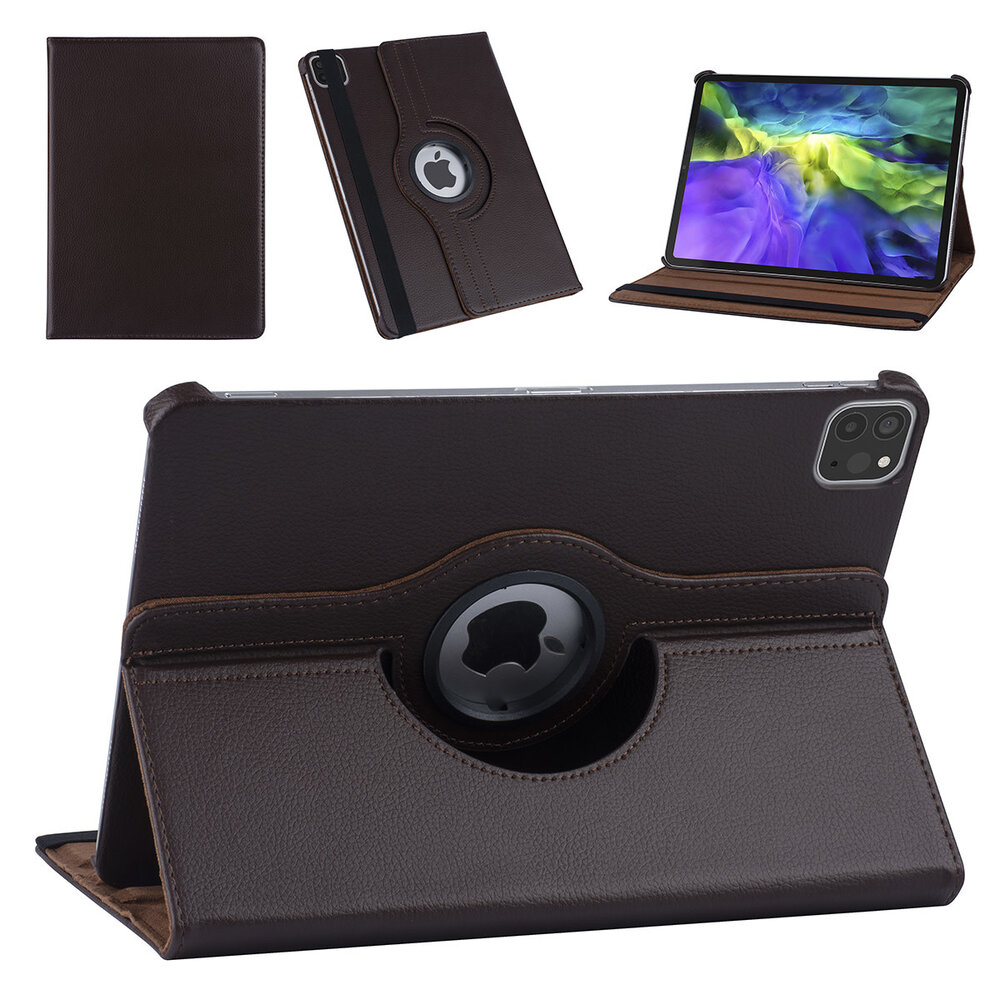 Apple iPad Pro 11 inch 2020 Brown Book Case Tablet - 360 degrees rotatable Apple iPad Pro 11 inch 2020 Brown Book Case Tablet - 360 degrees rotatable