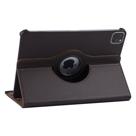 Apple iPad Pro 11 inch 2020 Bruin Book Case Tablethoes - 360 graden draaibaar Apple iPad Pro 11 inch 2020 Bruin Book Case Tablethoes - 360 graden draaibaar