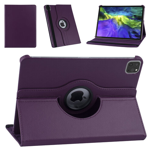 Apple iPad Pro 11 inch 2020 Purple Book Case Tablet - 360 degrees rotatable