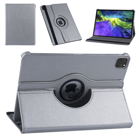 Apple iPad Pro 11 inch 2020 Silber Book Case Tablet - Carbon Apple iPad Pro 11 inch 2020 Silber Book Case Tablet - Carbon