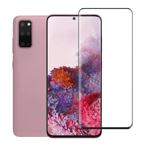 Samsung Galaxy S20 Ultra Screenprotector Zwarte Zijkant - Gehard glas Samsung Galaxy S20 Ultra Screenprotector Zwarte Zijkant - Gehard glas