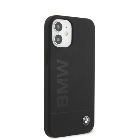 BMW BMW Apple iPhone 12 Mini Backcover hoesje Zwart - Big Logo BMW BMW Apple iPhone 12 Mini Backcover hoesje Zwart - Big Logo