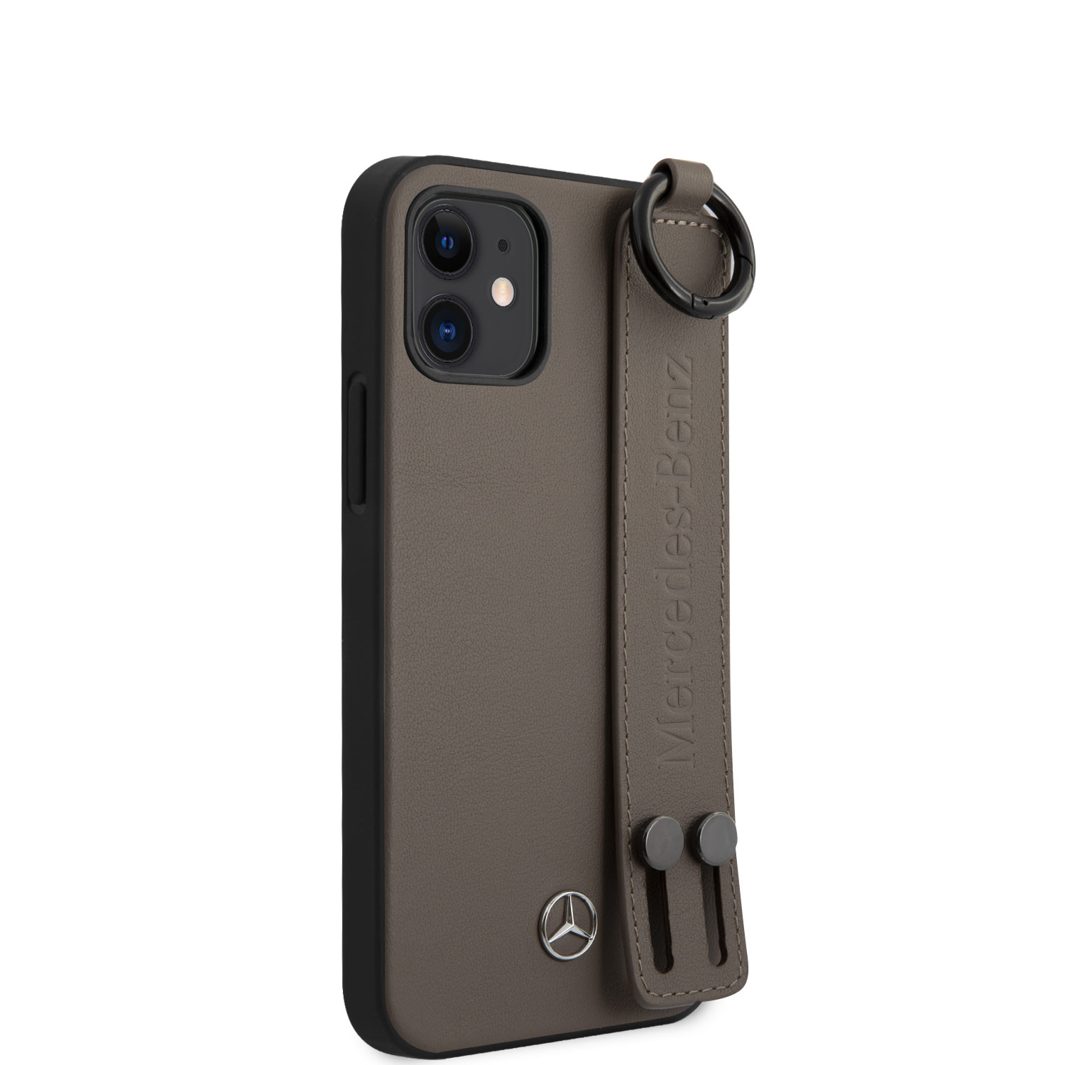 Mercedes-Benz Mercedes-Benz Apple iPhone 12 Mini Bruin Backcover hoesje - Real Leather - Hand Strap, foto 3 van 6