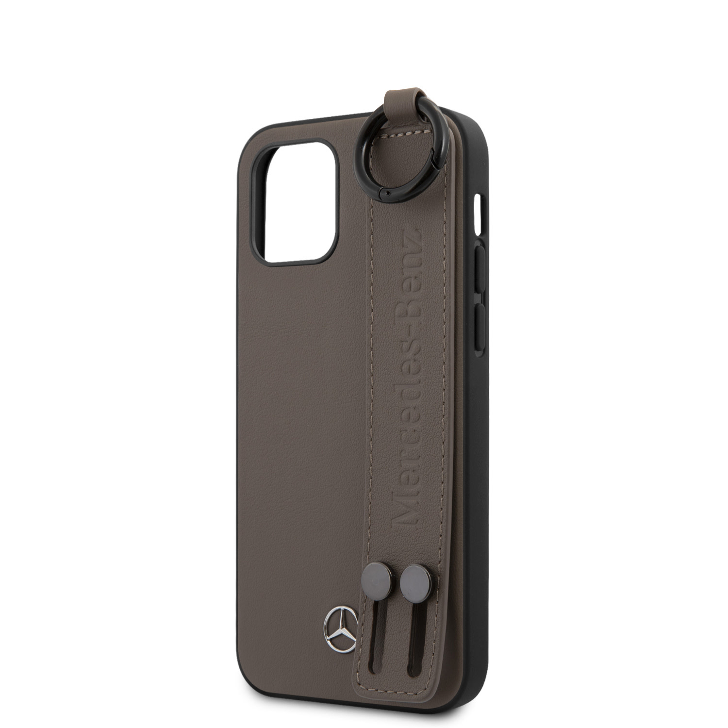 Mercedes-Benz Mercedes-Benz Apple iPhone 12 Mini Bruin Backcover hoesje - Real Leather - Hand Strap, foto 6 van 6