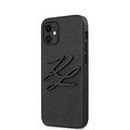 Karl Lagerfeld Karl Lagerfeld Apple iPhone 12 Mini Black Back cover case - Lizard Signature