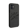 Karl Lagerfeld Karl Lagerfeld Apple iPhone 12 Mini Black Back cover case - Lizard Signature