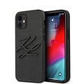 Karl Lagerfeld Karl Lagerfeld Apple iPhone 12 Mini Black Back cover case - Lizard Signature