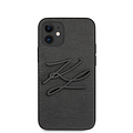 Karl Lagerfeld Karl Lagerfeld Apple iPhone 12 Mini Black Back cover case - Lizard Signature