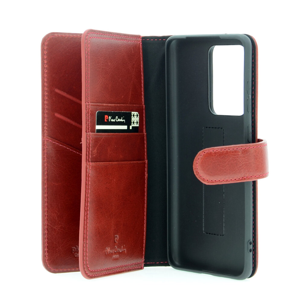 Pierre Cardin Pierre Cardin Rood hoesje voor Samsung Galaxy S20 Ultra - Book Case - Echt leder Pierre Cardin Pierre Cardin Rood hoesje voor Samsung Galaxy S20 Ultra - Book Case - Echt leder