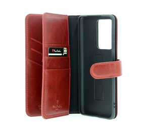 Pierre Cardin Pierre Cardin Samsung Galaxy S20 Ultra red Book type case - Genuine leather Pierre Cardin Pierre Cardin Samsung Galaxy S20 Ultra red Book type case - Genuine leather