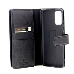 Pierre Cardin Samsung Galaxy S20 Plus black Book type case - Genuine leather