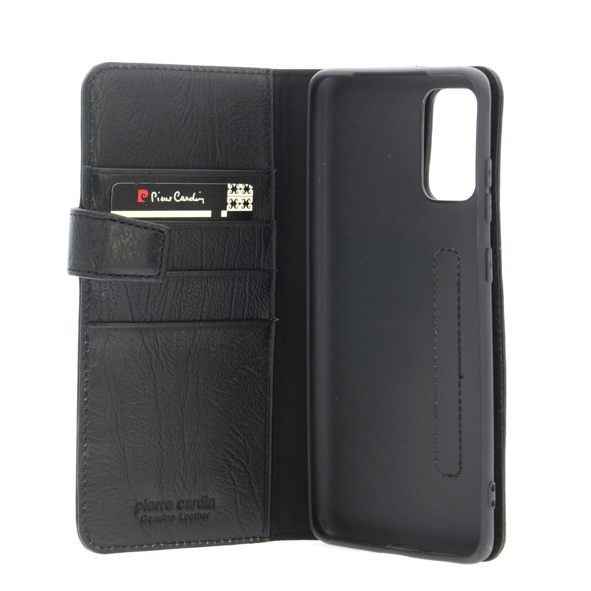 Pierre Cardin Pierre Cardin Zwart hoesje Samsung Galaxy S20 Plus - Book Case - Echt leder