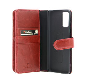 Pierre Cardin Pierre Cardin Samsung Galaxy S20 Plus red Book type case - Genuine leather Pierre Cardin Pierre Cardin Samsung Galaxy S20 Plus red Book type case - Genuine leather