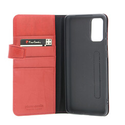 Pierre Cardin Samsung Galaxy S20 Plus rouge Book type housse - Cuir véritable