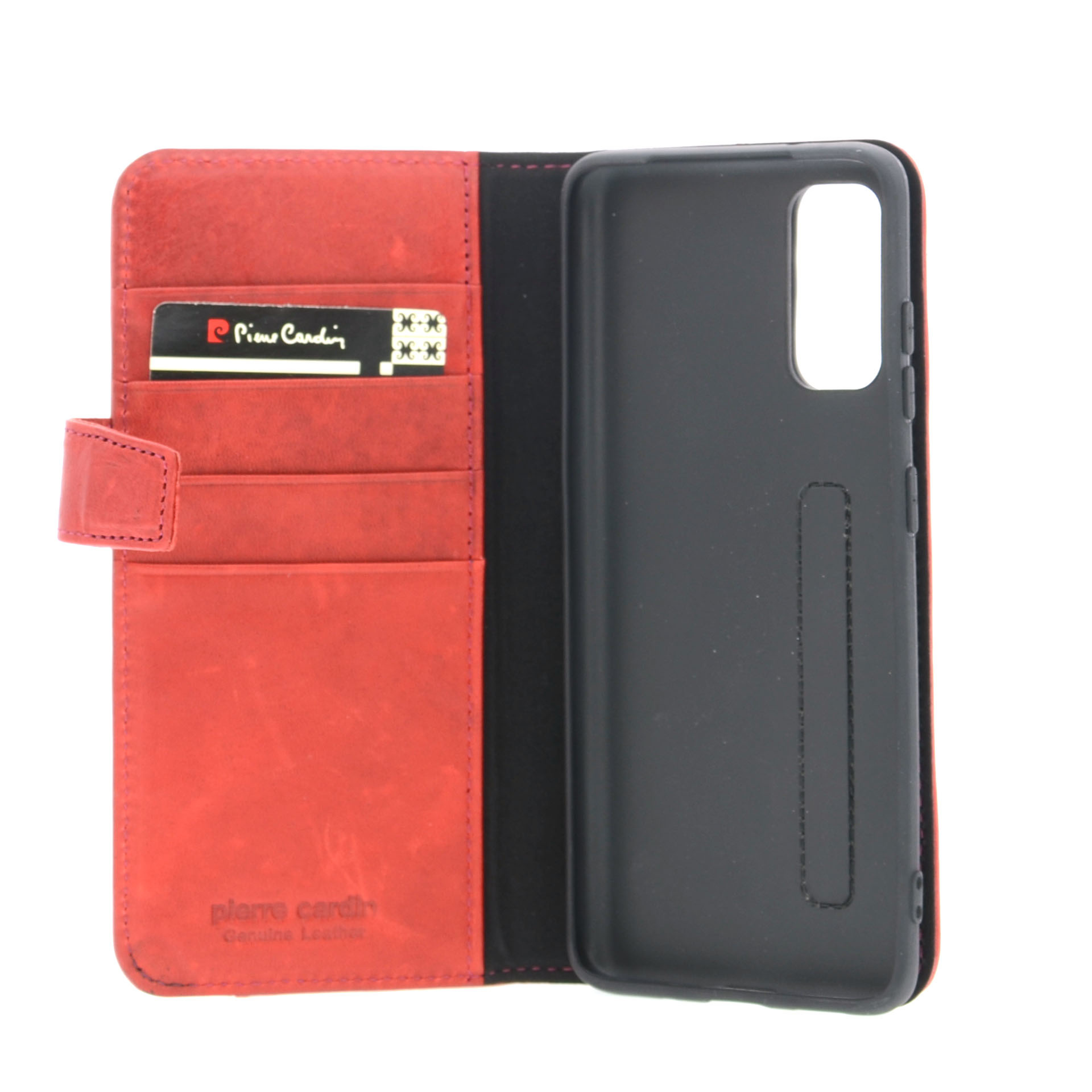 Pierre Cardin Pierre Cardin Rood hoesje Samsung Galaxy S20 - Book Case - Echt leder