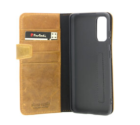 Pierre Cardin Pierre Cardin Bruin hoesje Samsung Galaxy S20 - Book Case - Echt leder Pierre Cardin Pierre Cardin Bruin hoesje Samsung Galaxy S20 - Book Case - Echt leder