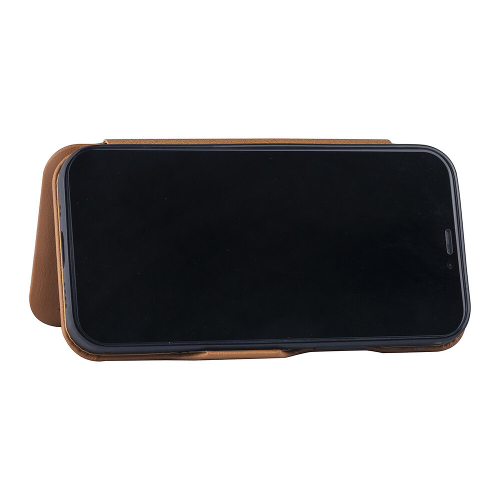 UNIQ Accessory Apple iPhone 12 Mini Light Brown Book type case - Card Holder UNIQ Accessory Apple iPhone 12 Mini Light Brown Book type case - Card Holder