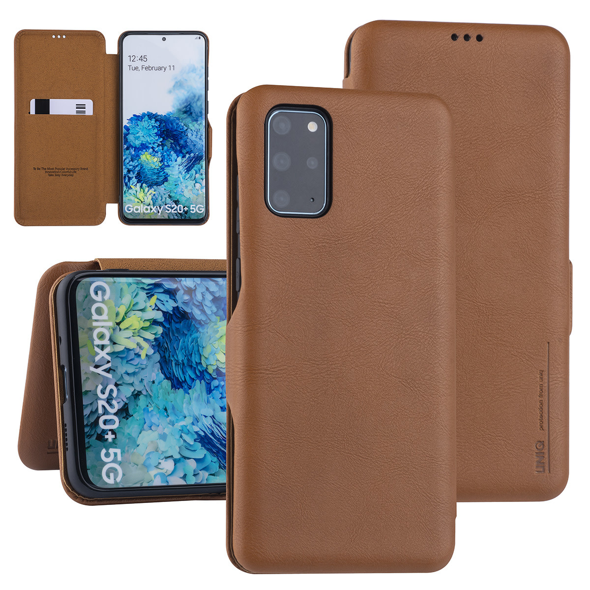 UNIQ Accessory UNIQ Accessory Samsung Galaxy S20 Plus Book Case hoesje - Licht Bruin