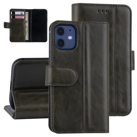 UNIQ Accessory Apple iPhone 12 Mini Vert foncé Book type housse - Faux cuir UNIQ Accessory Apple iPhone 12 Mini Vert foncé Book type housse - Faux cuir