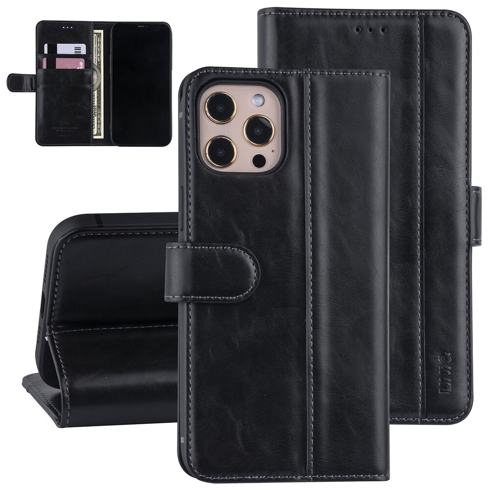 UNIQ Accessory Apple iPhone 12 Pro Max Schwarz Book-Case hul - PU-Leder UNIQ Accessory Apple iPhone 12 Pro Max Schwarz Book-Case hul - PU-Leder
