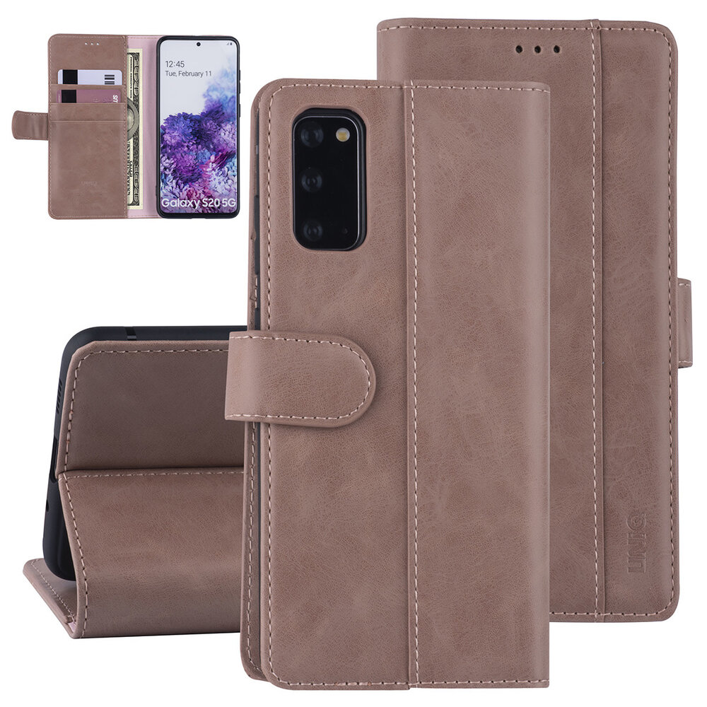 UNIQ Accessory Samsung Galaxy S20 Pink Book type case - PU leather UNIQ Accessory Samsung Galaxy S20 Pink Book type case - PU leather
