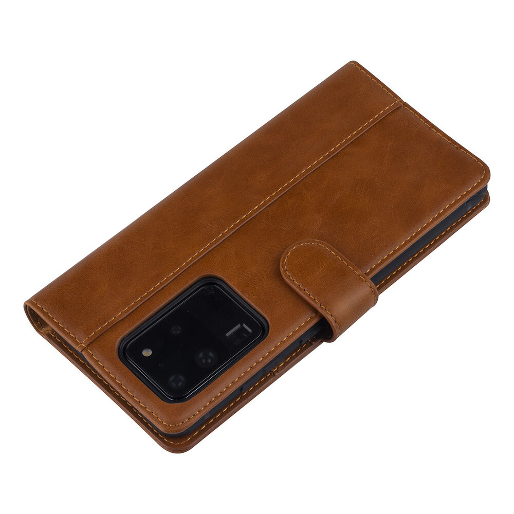 UNIQ Accessory Samsung Galaxy S20 Ultra Brown Book type case - PU leather UNIQ Accessory Samsung Galaxy S20 Ultra Brown Book type case - PU leather