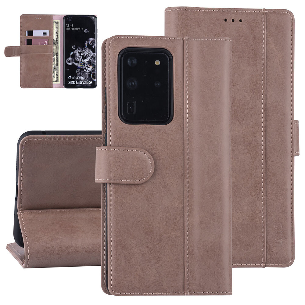UNIQ Accessory Samsung Galaxy S20 Ultra Pink Book type case - PU leather UNIQ Accessory Samsung Galaxy S20 Ultra Pink Book type case - PU leather