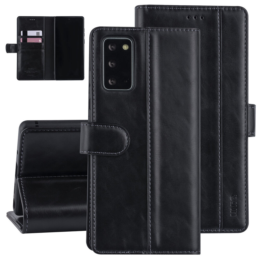UNIQ Accessory Samsung Galaxy Note 20 Black Book type case - PU leather UNIQ Accessory Samsung Galaxy Note 20 Black Book type case - PU leather