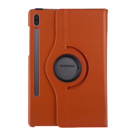 Galaxy Tab Hoesjes Tab S6 Orange Book Case Tablet - PU Galaxy Tab Hoesjes Tab S6 Orange Book Case Tablet - PU