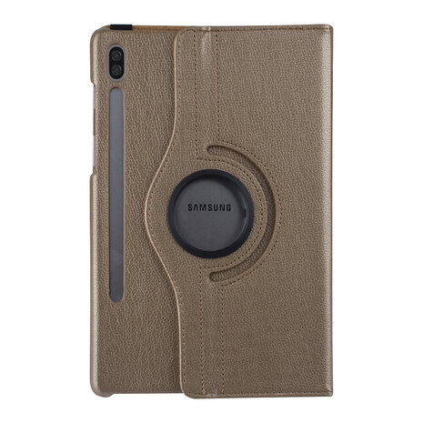 Samsung Galaxy Tab S6 Goud Book Case Tablethoes - PU Samsung Galaxy Tab S6 Goud Book Case Tablethoes - PU