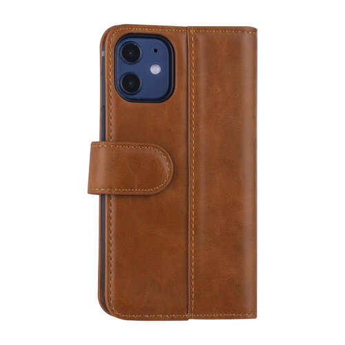 UNIQ Accessory iPhone 12 Mini Book Case hoesje - Bruin - PU leather